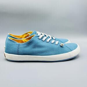 Camper Shoes Mens 10 Blue Low Top Lace Up Canvas Comfort Casual Sneakers